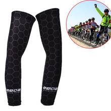 2PCS Men Sport Arm Sleeve UV Sun Protection Cuff Cover Cycling Running Bicycle Protective Black Bike Arm Warmers Sleeves 2024 - buy cheap