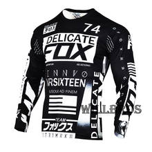 Delicate fox camisa vermelha de motocross e bmx para homens, roupas de ciclismo, corrida de verão 360 2024 - compre barato