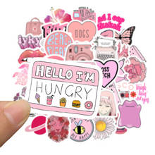 50PCS Cartoon Pink VSCO Stickers For Chidren Toy Waterproof Sticker DIY Suitcase Laptop Bicycle Helmet Car Decals For Girl 2024 - buy cheap