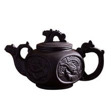 400ml purple clay teapot double-sided dragon and phoenix pot teapot, Handmade Yixing purple sand tea pot kungfu Teaware 2024 - buy cheap