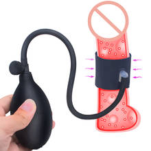 Inflatable Penis Sleeve For Penis Enlargement Penis Exerciser Male Extender Penis Pump Sex Toys For Men Cock Rings Chastity Belt 2024 - buy cheap