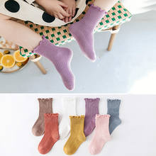 New Princess Female Baby Socks Lace Wooden Ears Girls Socks Newborn Solid Color Cotton Socks 0-3 Years Old 2024 - buy cheap