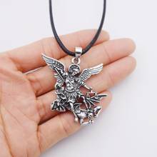 Angel Archangel St.Michael Protect Me Necklace Russian Orhodox Prayer Jewelry 2024 - buy cheap