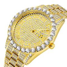 MISSFOX-Reloj de pulsera de cuarzo para hombre y mujer, accesorio de pulsera resistente al agua con diamantes de imitación, complemento masculino de marca de lujo disponible en oro de 18 quilates 2024 - compra barato