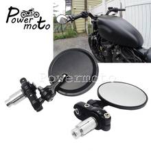 Espejos retrovisores universales de barra redonda, retrovisores laterales con montaje en manillar de 7/8 pulgadas para Suzuki, Yamaha, Cruiser, Cafe, Racer, Scooter, Kawasaki 2024 - compra barato