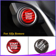 For Alfa Romeo Giulia/Stelvio One-Button Start Patch Anti-Scratch Protection Patch, Real Carbon Fiber,Car Interior Accessories 2024 - buy cheap