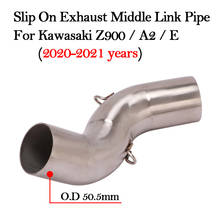 Slip On For Kawasaki Z900 A2 E 2020 2021 Years Middle Connecting Link Pipe Motorcycle Exhaust Modified Muffler Motor Escape Tube 2024 - buy cheap