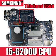 01AW105 01HY628 Para LENOVO Thinkpad E560 I5-6200U Notebook Mainboard BE560 NM-A561 SR2EY DDR3 Laptop Motherboard 2024 - compre barato