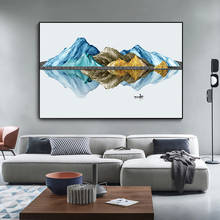 Abstract Mountain Reflection Painting Landscape HD Print Abstract Oil Painting on Canvas Wall Art Living Room Sofa Home Decor 2024 - buy cheap