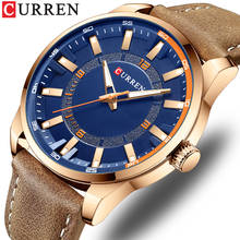 Curren-novo relógio de pulso masculino, luxuoso, à prova d'água, quartzo, relógio para homens 2024 - compre barato