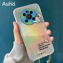 ASINA Soft Laser Case For Huawei Mate 40 30 20 Pro Cute Anime Transparent Cover For Honor 50 30 20 VIEW 40 Magic 3 Pro Coque 2024 - buy cheap