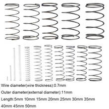 10PCS 0.7*11*5-50mm Spring Steel Small Compression Release Mechanical Return Spring Pressure Spring OD 11mm 0.7x11x5-50mm 2024 - buy cheap