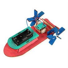 Kids DIY Electric Motor Boat Wooden Science Model Kit Primary School Student Physics Learning Educational Toys for Children 2024 - buy cheap