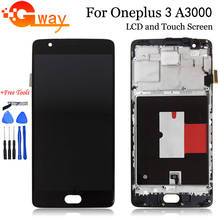 Display lcd, tela de 5.5 polegadas, sensível ao toque, peça de reposição para oneplus 3, 3t, a3000, a3010 2024 - compre barato