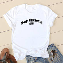 CAMP FIREWOOD Short Sleeve Cotton Tshirt Women Top O-neck Funny T Shirt Women Casual T Shirt Women Funny Tee Shirt Femme 2024 - buy cheap