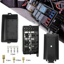 Universal DC 12V Car Truck Boat 6-Way Relay+ 6-Slot Blade Fuse Box Automobile Vehicle Fuse Holder Block With Terminals Hot Sale 2024 - buy cheap