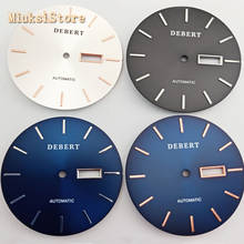 DEBERT 36.2mm black/blue/silver watch dial fit ETA 2836 Miyota 8205/8215/821A Mingzhu DG 2813 3804 movement 2024 - buy cheap