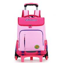 ZIRANYU school trolley bag for girls school backpack bag with wheels travel trolley luggage bag for kid school wheeled backpack 2024 - buy cheap