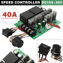 Controlador de velocidade do motor, interruptor reversível de velocidade elétrico, dc 10v-50v 12/24/36/48v 60a pwm cw ccw regulador de velocidade mayitr 2024 - compre barato
