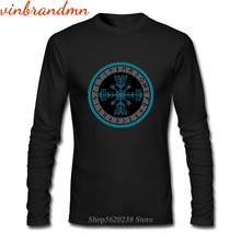 Vikings Men Long Sleeve T Shirts Viking Veldismagn Design Tee Tops Norse Viking Odin Thor Pagan Asatru Graphic Cotton T-shirts 2024 - buy cheap