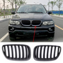 Rejilla delantera izquierda y derecha para BMW, accesorio de color brillante, modelos X5, E53, 2004, 2005, 2006, 51137124815, 51137124816, 2 uds. 2024 - compra barato