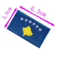 Remendo bordado de bandeira do país do costo, 6.3cm de largura, alta qualidade, costura em suporte, artesanato manual, aplique, costo/6 estrelas 2024 - compre barato