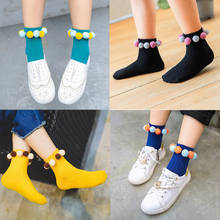 Новые милые детские носки с бантиками, гольфы для маленьких девочек хлопковые длинные носки для высоких ботинок для детей, одна пара, Детская грелка для ног 2024 - купить недорого