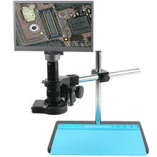 Hd 1080p 11.6 "monitor lcd hdmi laboratório industrial microscópio de vídeo digital câmera 180x/300x lente monocular microscopio câmera conjunto 2024 - compre barato