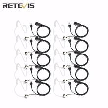 10pcs Retevis 2Pin Covert Acoustic Tube Earpiece PTT Mic Headset For MIDLAND G6/G7/G8 GXT 450/650 LXT80/112 Walkie Talkie C9020A 2024 - buy cheap