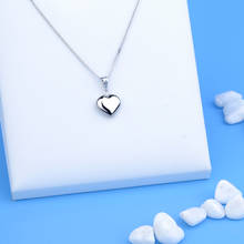 New 18K White Gold Pendant AU750 White Gold Two-sided Heart Pendant 2024 - compre barato