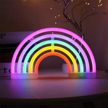 Rainbow Neon Sign,LED Rainbow Light/Lamp for Dorm Decor,Rainbow Decor Neon Lamps,Wall Decor for Girls Bedroom Christmas gift 2024 - buy cheap