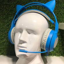 Somic-auriculares G951S G952 para Gaming, cascos bonitos con orejas de gato Rosa, con micrófono para PS4, teléfono, PC, 3,5mm 2024 - compra barato
