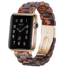 18 colors Italian Resin Band for APPLE Watch 4 44MM/42MM Iwatch 40mm 38mm Bracelet Wrist Ceramic Strap Apple Watch Watchband 2024 - buy cheap