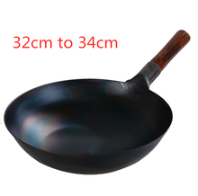 Cast Iron Wok Home Uncoated Manual Non-stick Pan Round Bottom Induction Cooker Gas Stove Wok Frying Pan Cooking Non Stick Pan 2024 - buy cheap