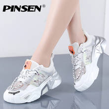 PINSEN 2020 Fashion Women Chunky Sneakers Platform Shoes Woman Sneakers Heighten Increase Zapatillas Mujer Ladies Casual Shoes 2024 - buy cheap