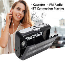 Мини-кассетный плеер с лентой и FM-радио с 3,5 мм разъемом для наушников и регулятором громкости 2024 - купить недорого