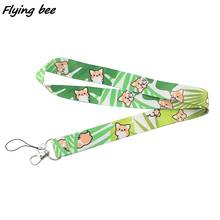 Flyingbee-cordón de identificación de hojas verdes, cordón para teléfono, llaves, accesorios para el cuello, pequeño Corgi, X1323 2024 - compra barato