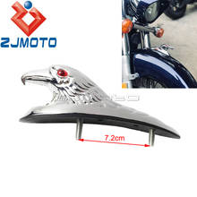 Guardabarros de cabeza de águila de motocicleta cromada, estatua Ornamental para Honda, Yamaha, Suzuki, Kawasaki, decoración personalizada de guardabarros de Mascota 2024 - compra barato