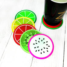 Fashion Fruit Coaster Colorful Silicone Cup Drinks Holder Mat Non Slip Heat-resistant Placemat casserole pad Home Tableware Mats 2024 - buy cheap