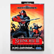 Elevata prestazione 16 Bit MD Game Card for Sega Mega Drive Shinobi3 Return Of The Ninja Master Cover With Retail Box 2024 - buy cheap
