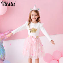 VIKITA Girls Multilayer Tulle Tutu Skirt With Bow Princess Mini Dress Children Clothing Pettiskirt Girl Autumn Spring Clothing 2024 - buy cheap