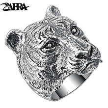 ZABRA-Anillo de plata de primera ley con forma de tigre para hombre, sortija, plata esterlina 925, Estilo Vintage, Punk, gótico 2024 - compra barato