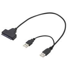 Кабель для жесткого диска, кабель USB 2,0 к SATA 7, 15-контактный кабель, внешний конвертер, адаптер USB 2,0, адаптер для 2,5 дюймового HDD SSD 2024 - купить недорого