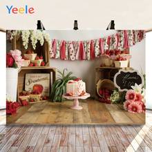 Фон для фотосъемки Yeele с изображением торта, цветов, детских праздников 2024 - купить недорого
