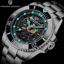 PAGANI DESIGN Men‘s Mechanical Watches Sapphire Luxury Automatic Watch 100M Waterproof Skeleton Dial Watch Men Relogio Masculino 2024 - buy cheap