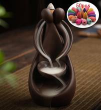 Incense Stick Holder Handmade Ceramic Lotus Incense Burner Fragrance  Backflow Water Censer Creative Sticks for Yoga Meditation 2024 - buy cheap