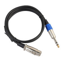 6.35mm 1/4 Polegada trs para xlr macho para fêmea cabo de 3 pinos plugue fêmea estéreo microfone cabo de áudio (6ft) 2024 - compre barato