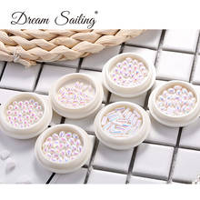 White AB Nail Pearl Rhinestone DIY Manicure Flat Back 3D Nail Art Jewelry Decorations Nail Accessories 2024 - buy cheap