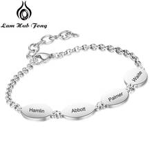 Personalized Friendship Gift Custom Name Bracelet Fashion Stainless Steel Jewelry Charm Bracelet for Women (Lam Hub Fong) 2024 - buy cheap