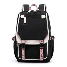 2020 fashion black school bags for teenage girls women waterproof school backpack travel rucksack laptop bagpack mochila 2024 - buy cheap